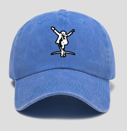 Michael Jackson Smooth Criminal Lean Silhouette Baseball Cap, MJ Dance Embroidered Dad Hat for Fans