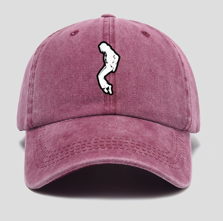 Michael Jackson Billie Jean Silhouette Cap, Retro Unisex Cotton Baseball Hat, Adjustable Fan Merch