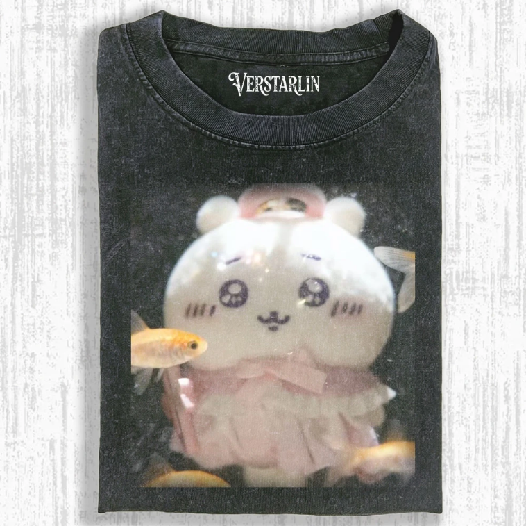 Cute Cartoon Graffiti Print Casual Top