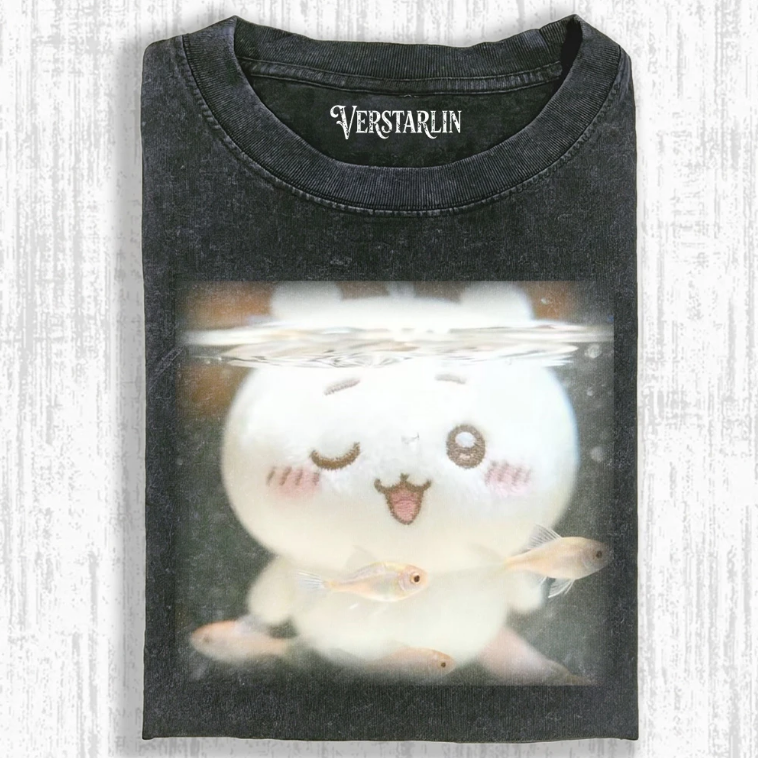 Cute Cartoon Graffiti Print Casual Top