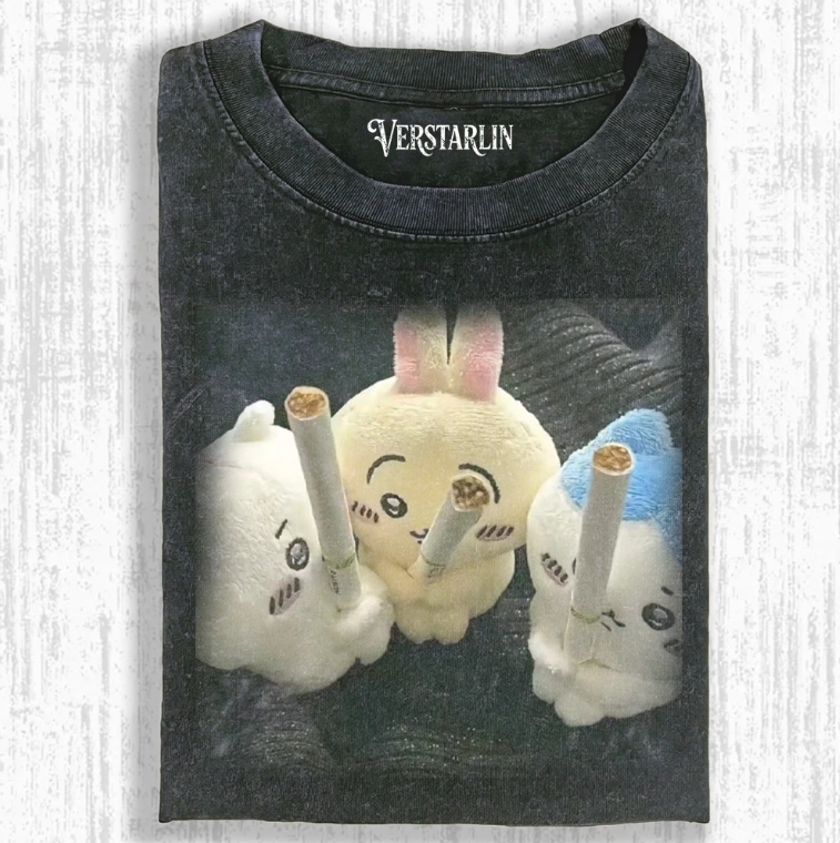 Cute Cartoon Graffiti Print Casual Top