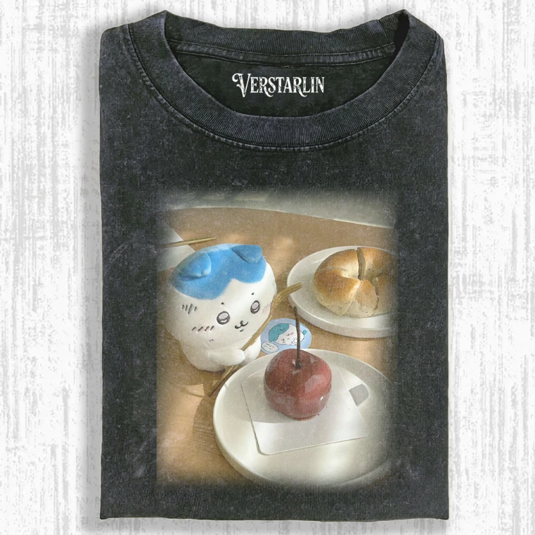 Cute Cartoon Graffiti Print Casual Top
