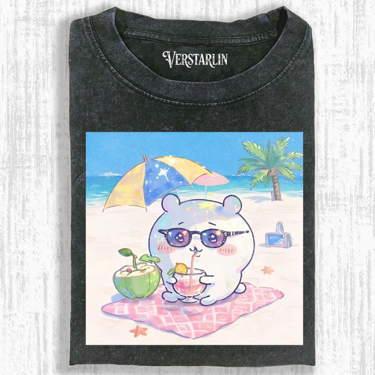 Cute Cartoon Graffiti Print Casual Top