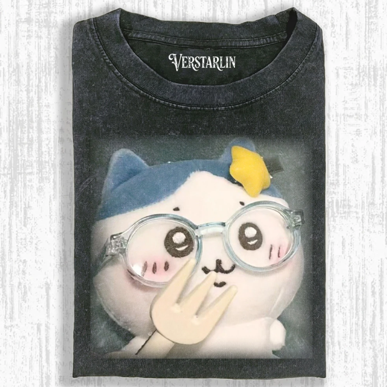 Cute Cartoon Graffiti Print Casual Top