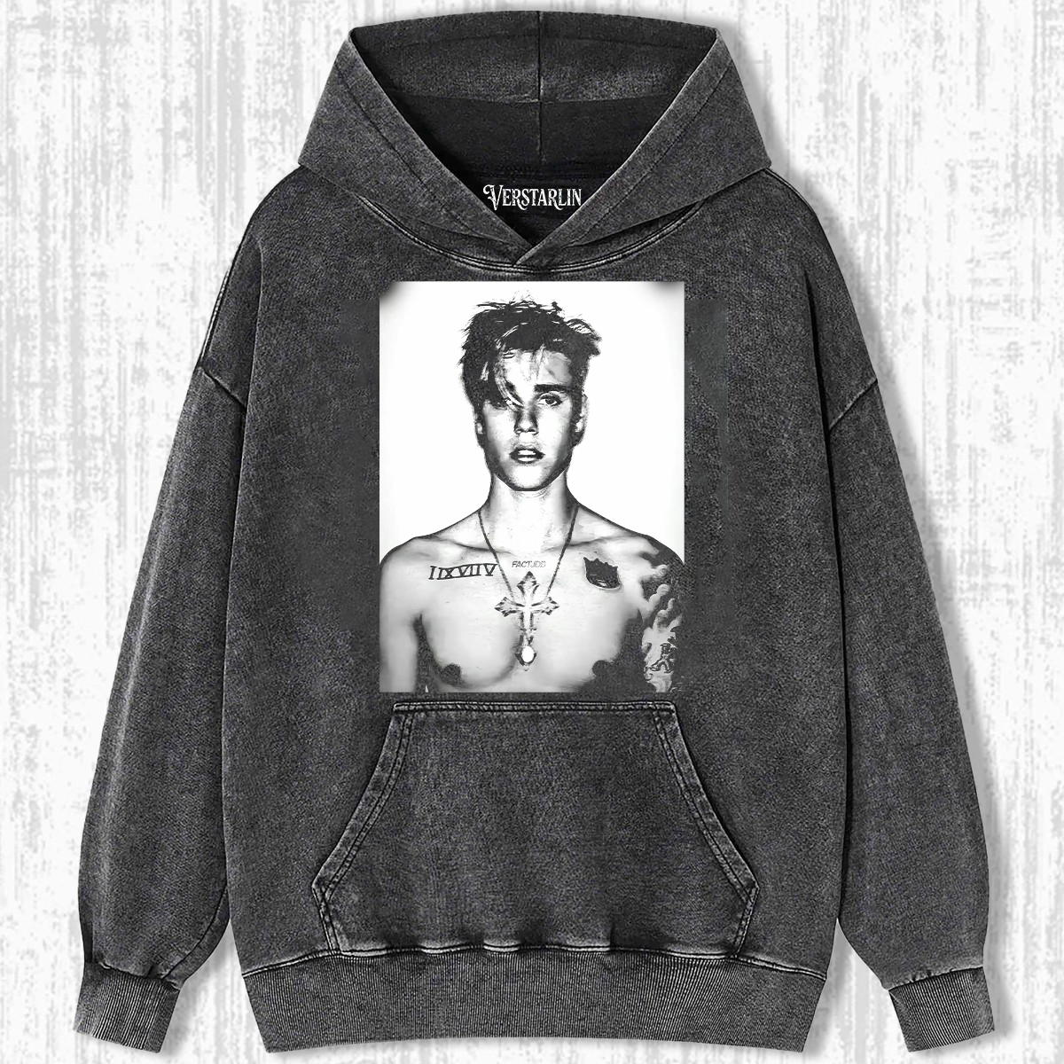 Coachella Edgy Vibe Justin Bieber Black & White Tattoo Photo Print 