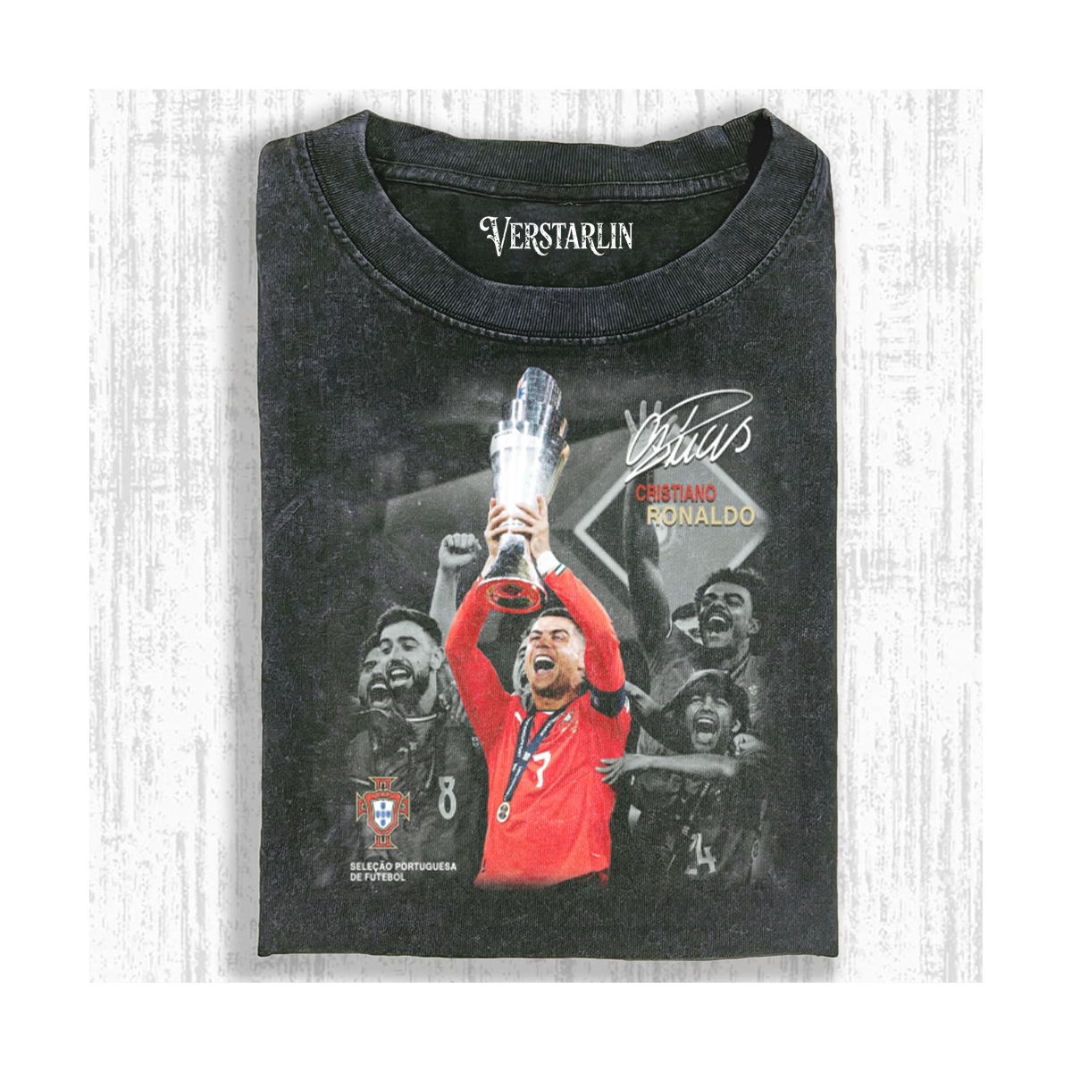 Cristiano Ronaldo Portugal Team Trophy Celebration Tee