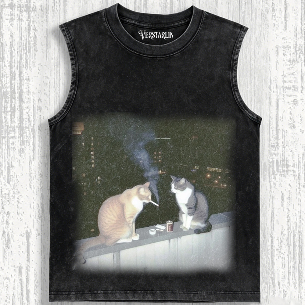 SMOKING CAT T-SHIRT