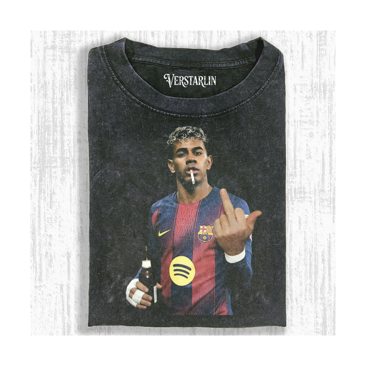 Lamine Yamal Barcelona Middle Finger Graphic Tee