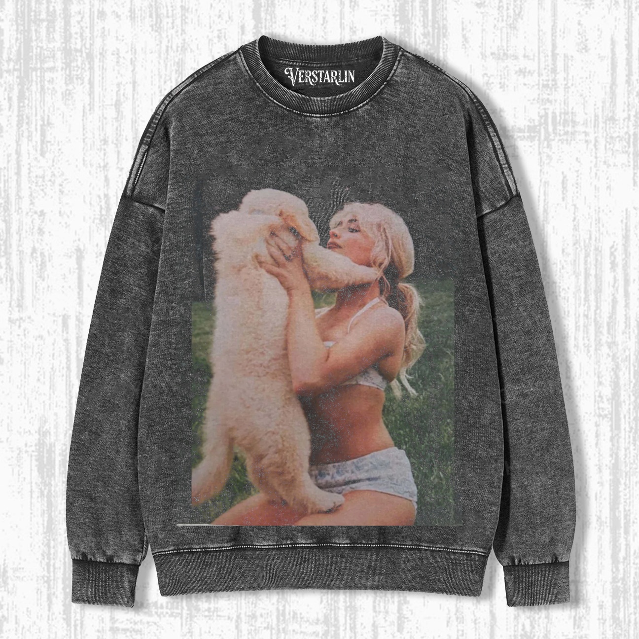 VINTAGE STAR & DOG PHOTO T-SHIRT