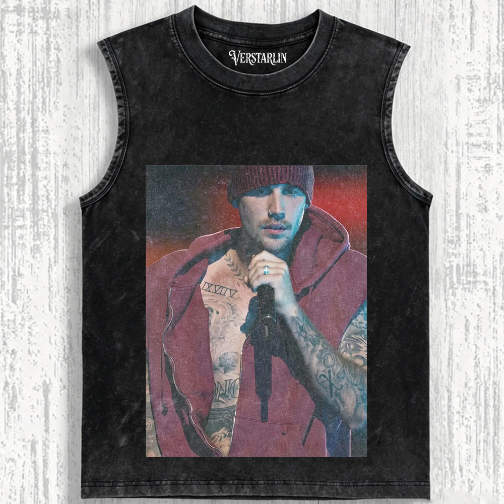 Coachella Red Stage Justin Bieber Maroon Hoodie Tattoo Graphic