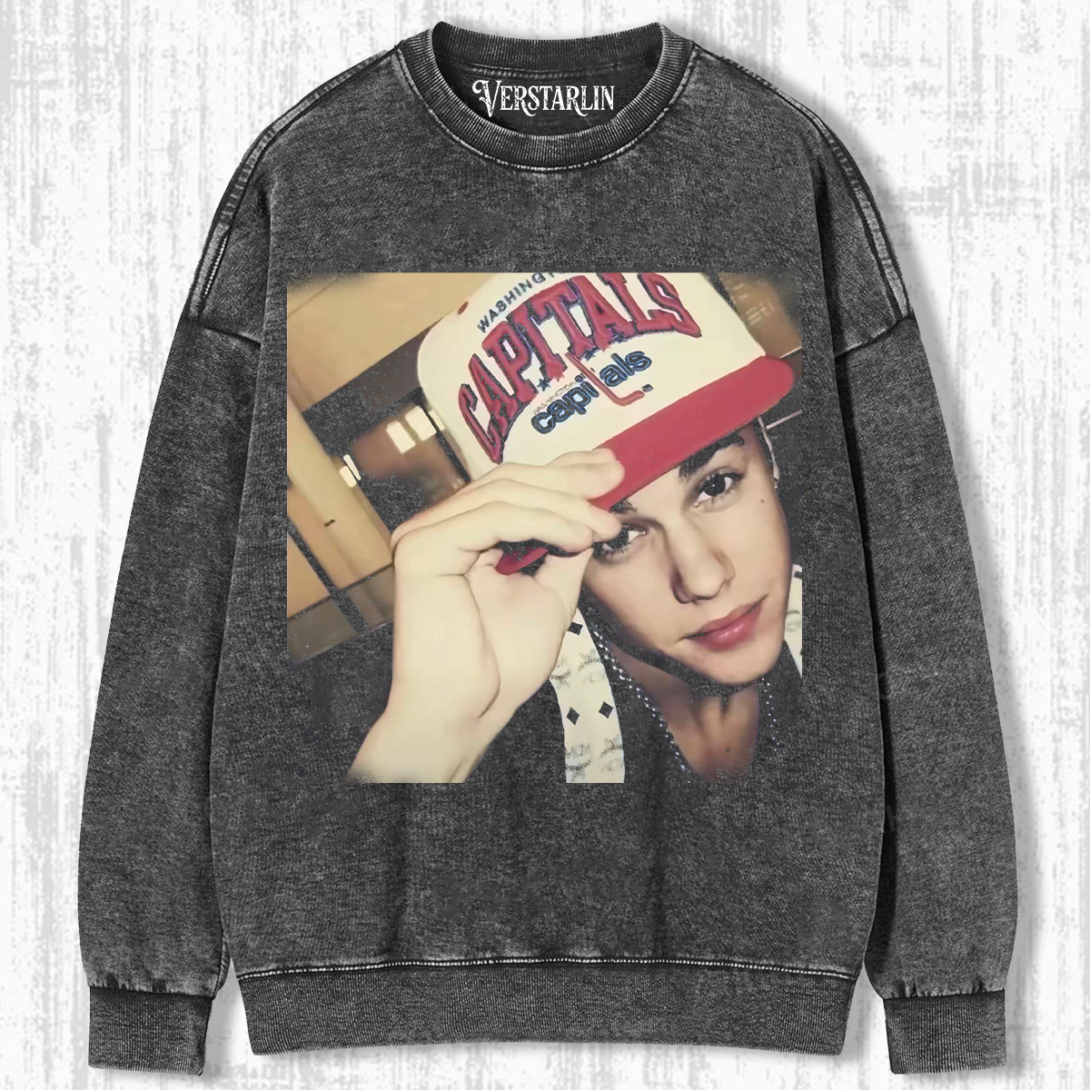 Coachella Retro Y2K Justin Bieber Cap Selfie Graphic