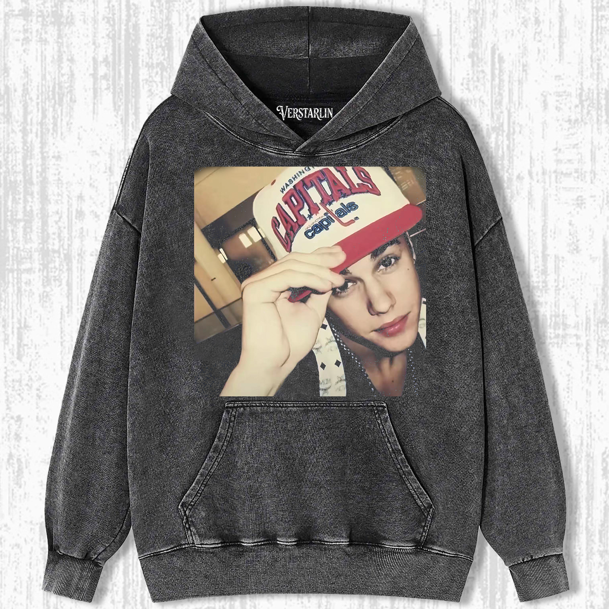 Coachella Retro Y2K Justin Bieber Cap Selfie Graphic