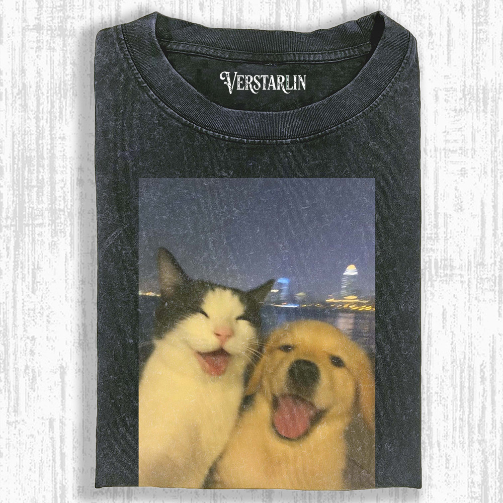 WACKY CAT & DOG T-SHIRT