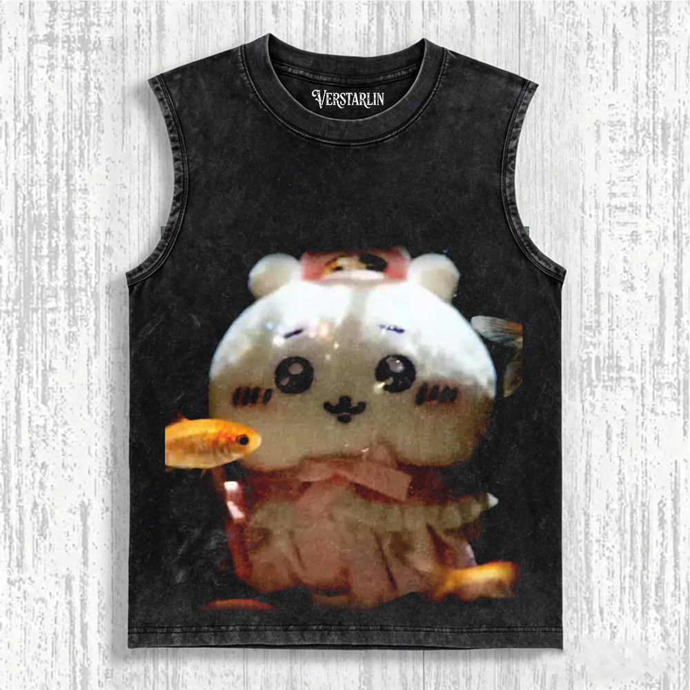 Cute Cartoon Graffiti Print Casual Top