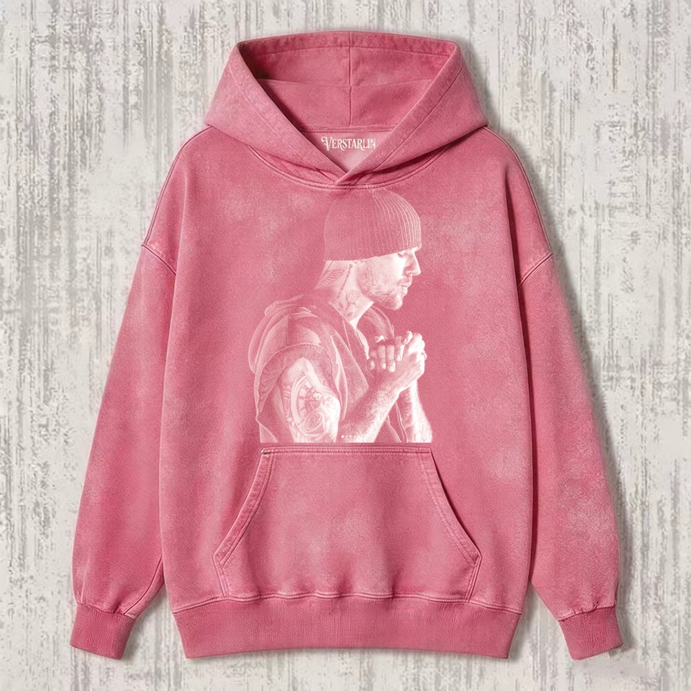Coachella Vibe Justin Bieber Black & White Side Profile Prayer Graphic