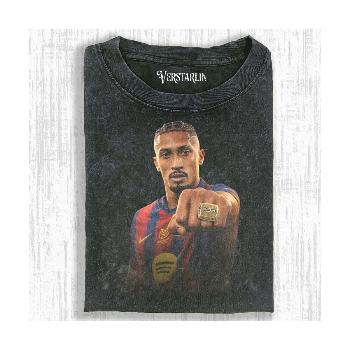 Raphinha Barcelona 433 Champion Ring Graphic T-Shirt