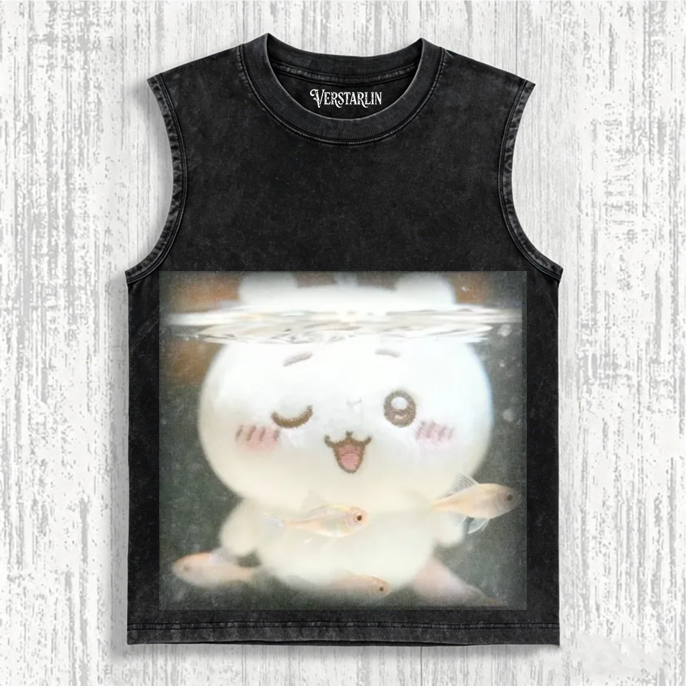 Cute Cartoon Graffiti Print Casual Top