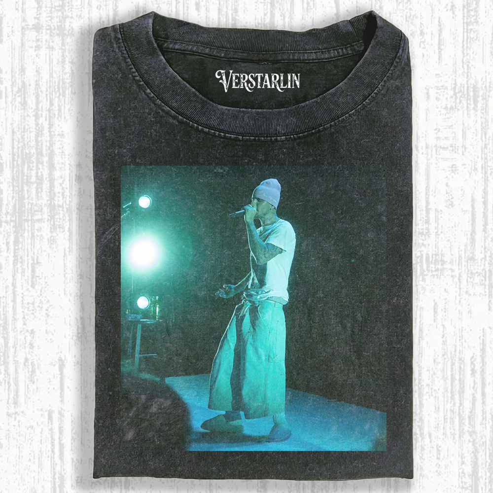 Justin Bieber x Friends Vintage Hoodie | Y2K Rapper Collab Photo Washed Black Sweatshirt