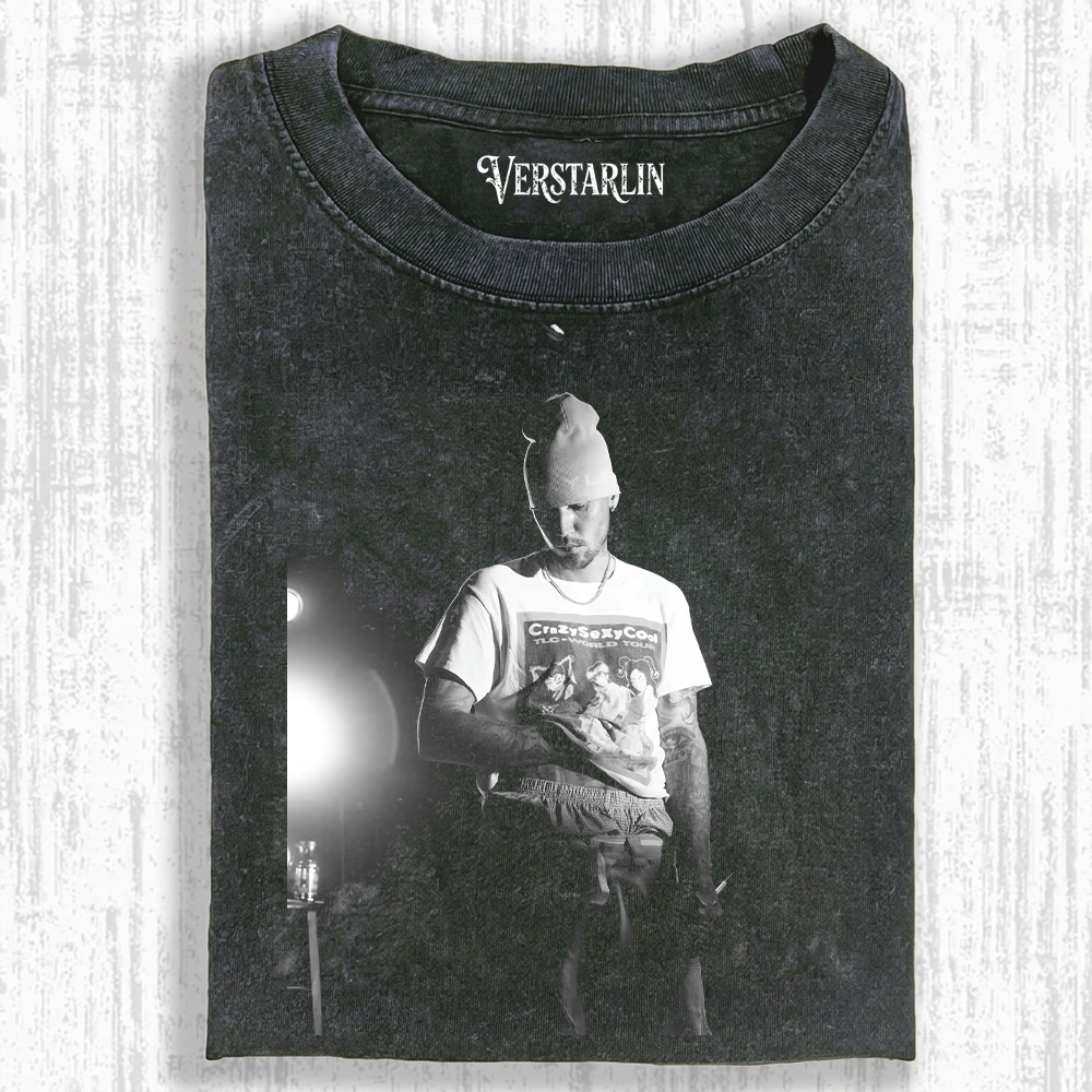 Justin Bieber Streetwear Hoodie | On Stage Graphic Tee Look Vintage Washed Sweatshirt