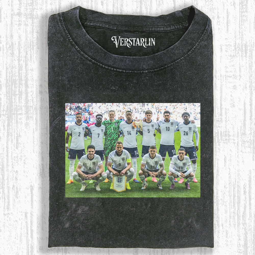 England National Football Team Photo Tee | Retro Soccer Graphic Tee