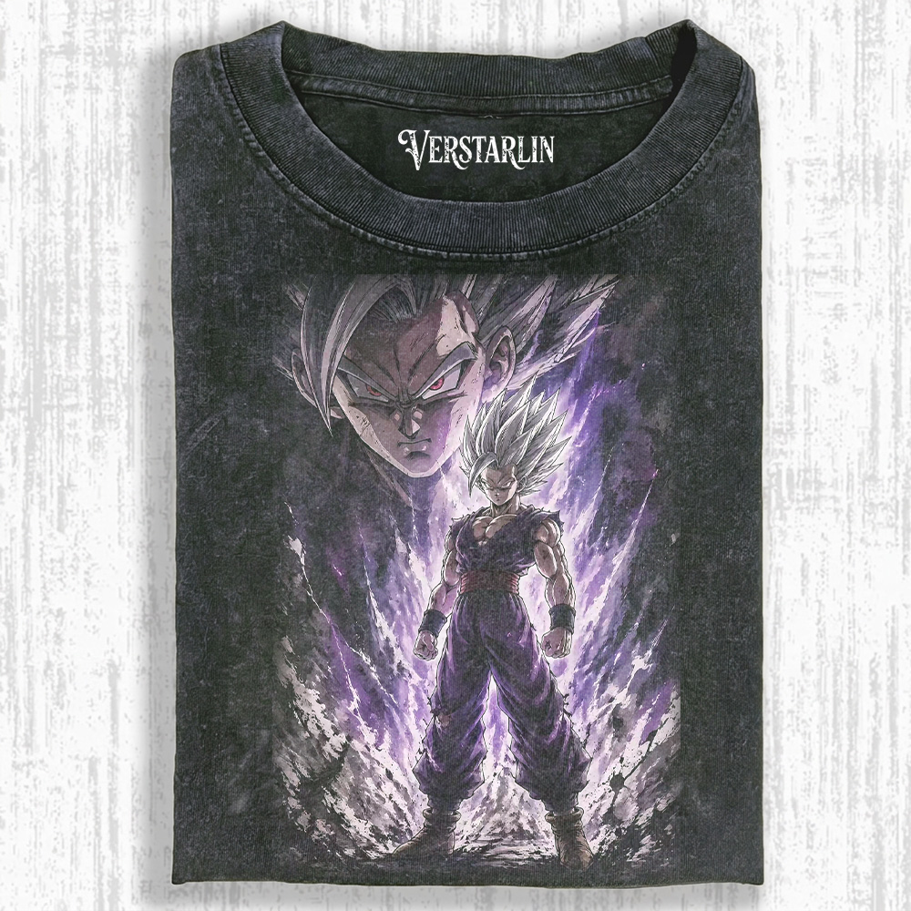 Vintage Washed Goku Ultra Instinct Graphic T-Shirt - Dragon Ball Z Streetwear Tee
