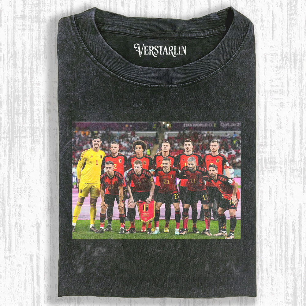 Belgium Red Devils World Cup Team Tee | Retro Soccer Graphic Streetwear