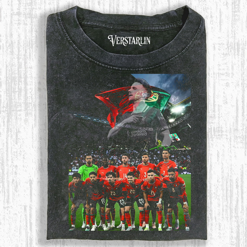 Portugal Football Team & Player Collage Tee | Retro Soccer Graphic Streetwear