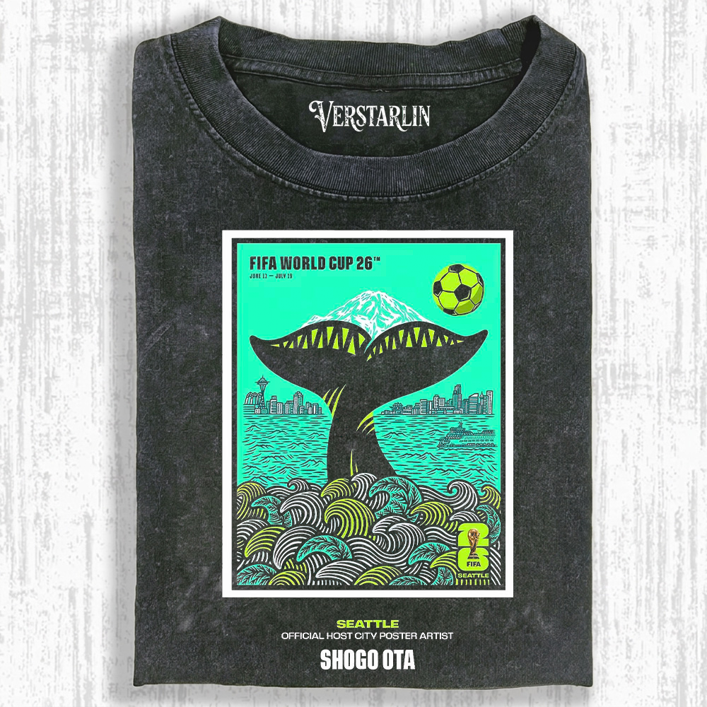 Seattle World Cup 2026 Official Host City Poster Tee | Soccer Fan Streetwear