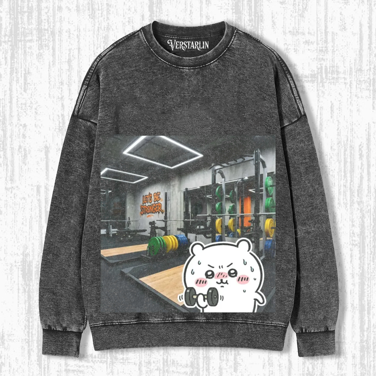 DUMBBELL AND SWEAT T-SHIRT