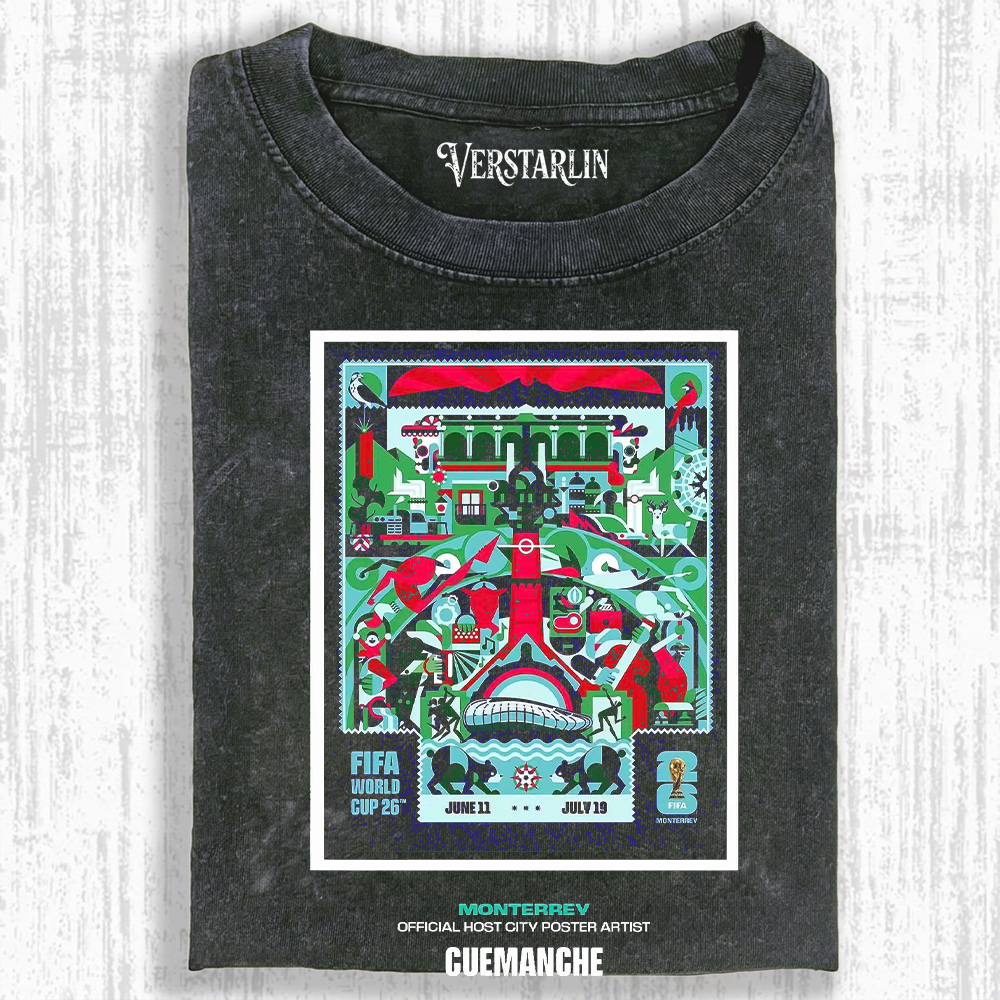 Monterrey World Cup 2026 Official Host City Art Tee | Soccer Fan Streetwear