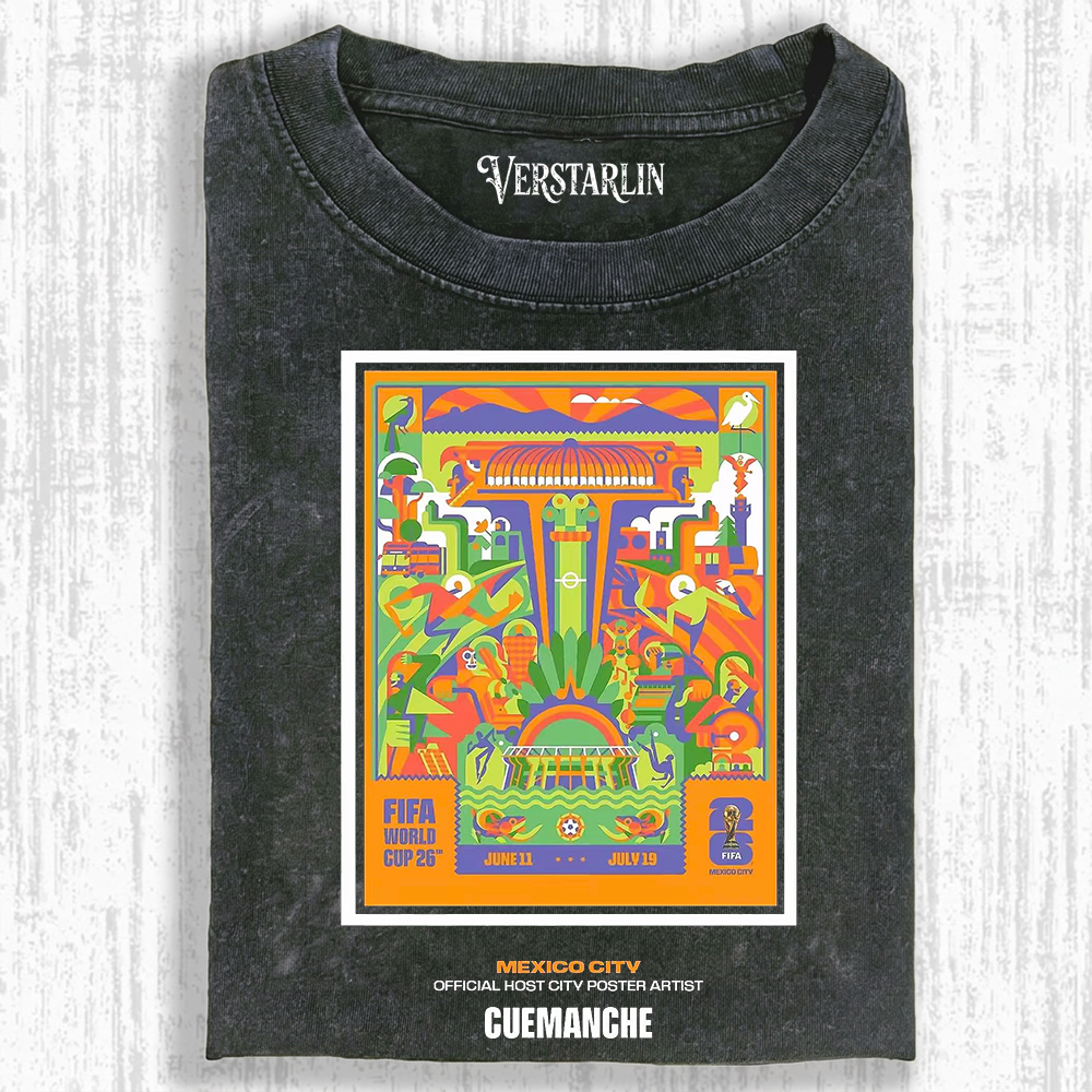 Mexico City World Cup 2026 Artistic Poster Tee | Soccer Fan Streetwear