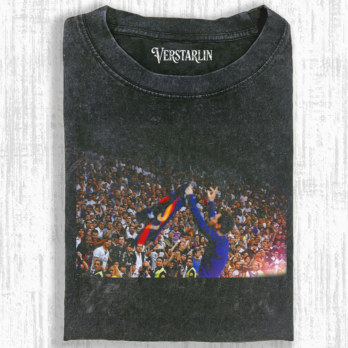 Messi Iconic Bernabeu Celebration Vintage Soccer Tee