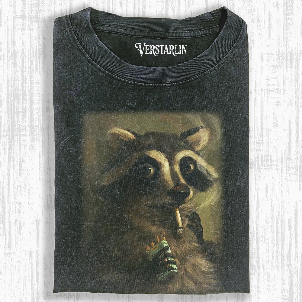 SMOKING RACCOON T-SHIRT