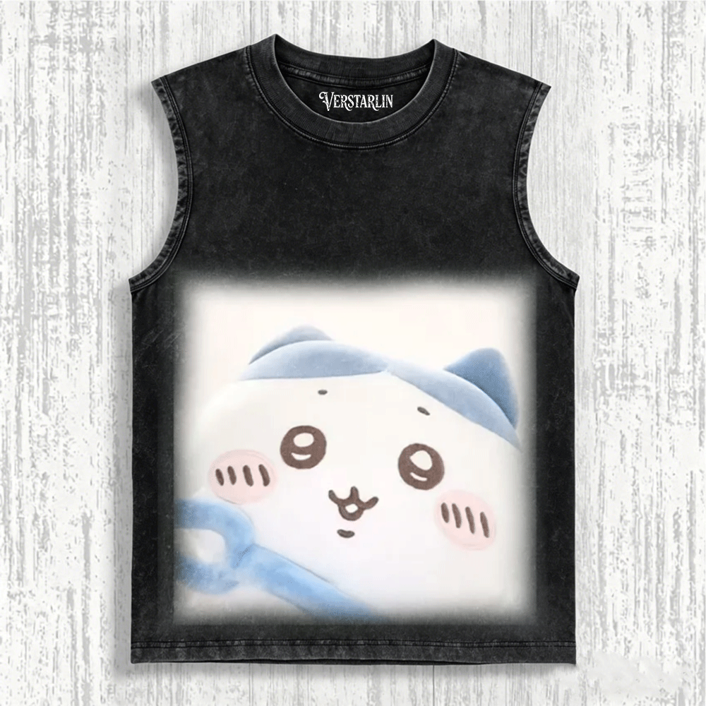 Cute Cartoon Graffiti Print Casual Top
