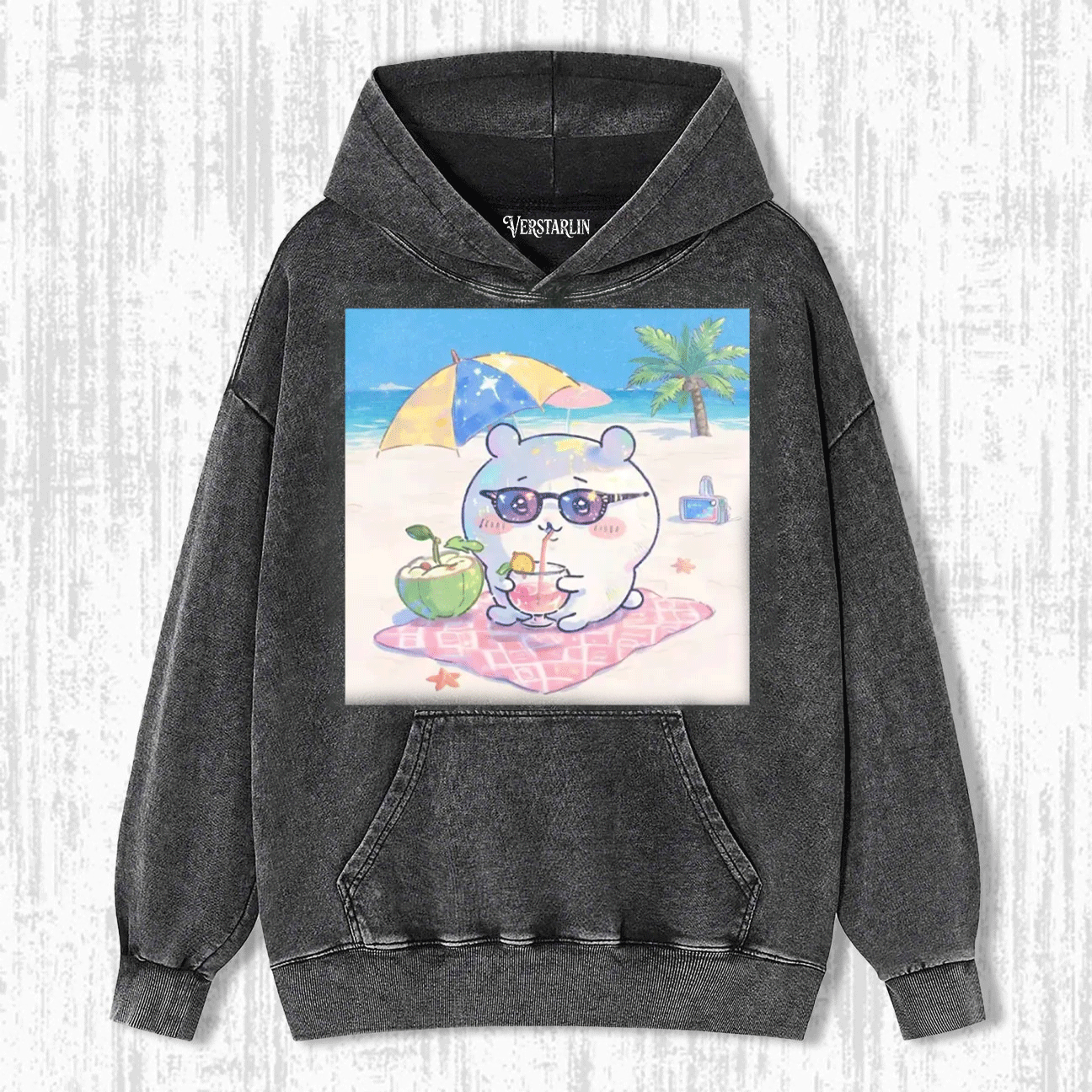 Cute Cartoon Graffiti Print Casual Top