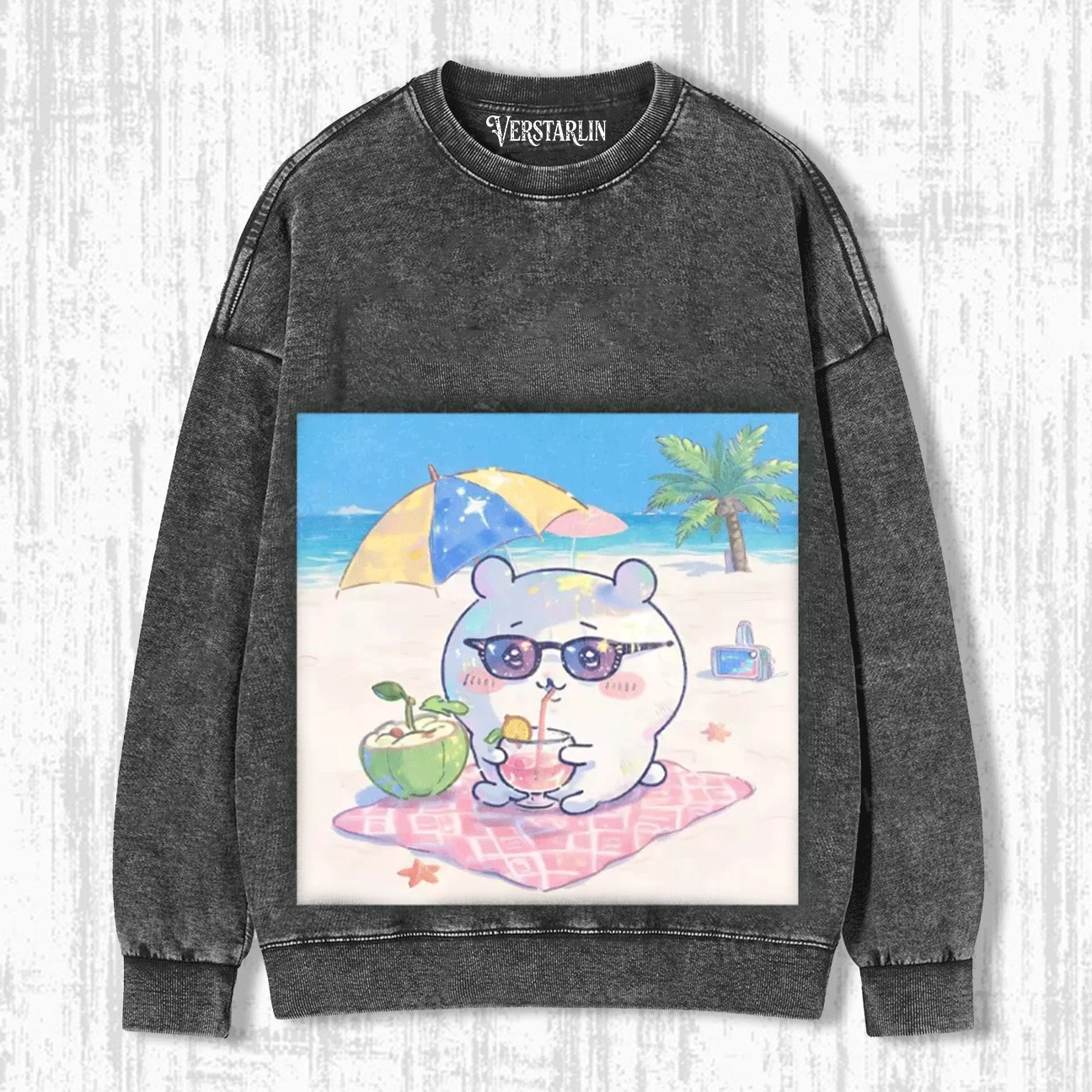 Cute Cartoon Graffiti Print Casual Top