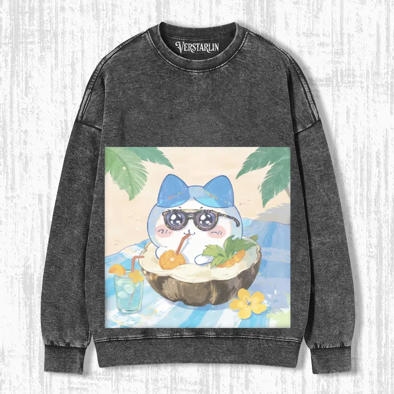 Cute Cartoon Graffiti Print Casual Top
