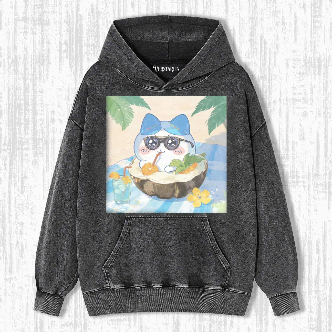Cute Cartoon Graffiti Print Casual Top