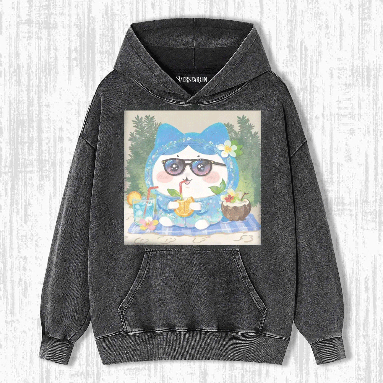 Cute Cartoon Graffiti Print Casual Top