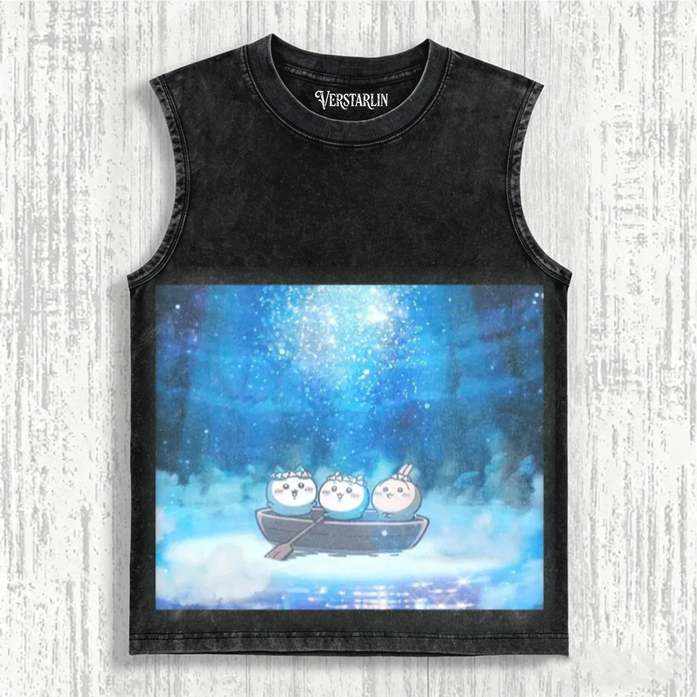Cute Cartoon Graffiti Print Casual Top