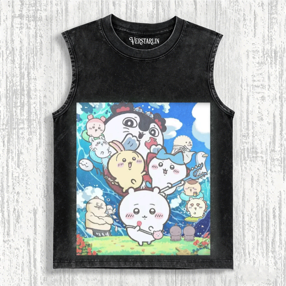 Cute Cartoon Graffiti Print Casual Top