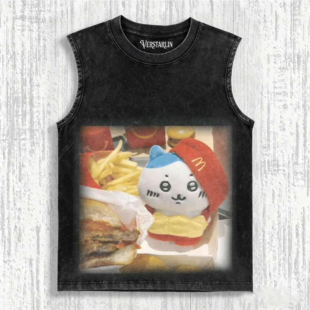 Cute Cartoon Graffiti Print Casual Top