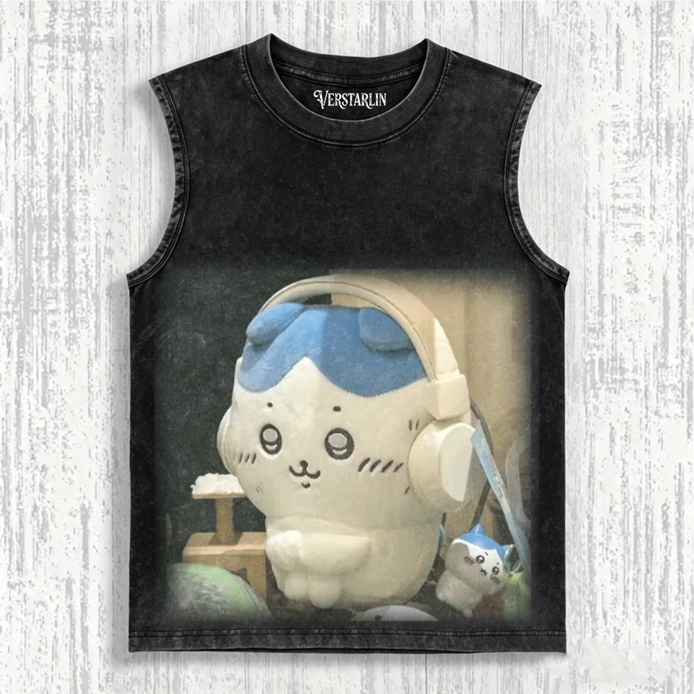 Cute Cartoon Graffiti Print Casual Top