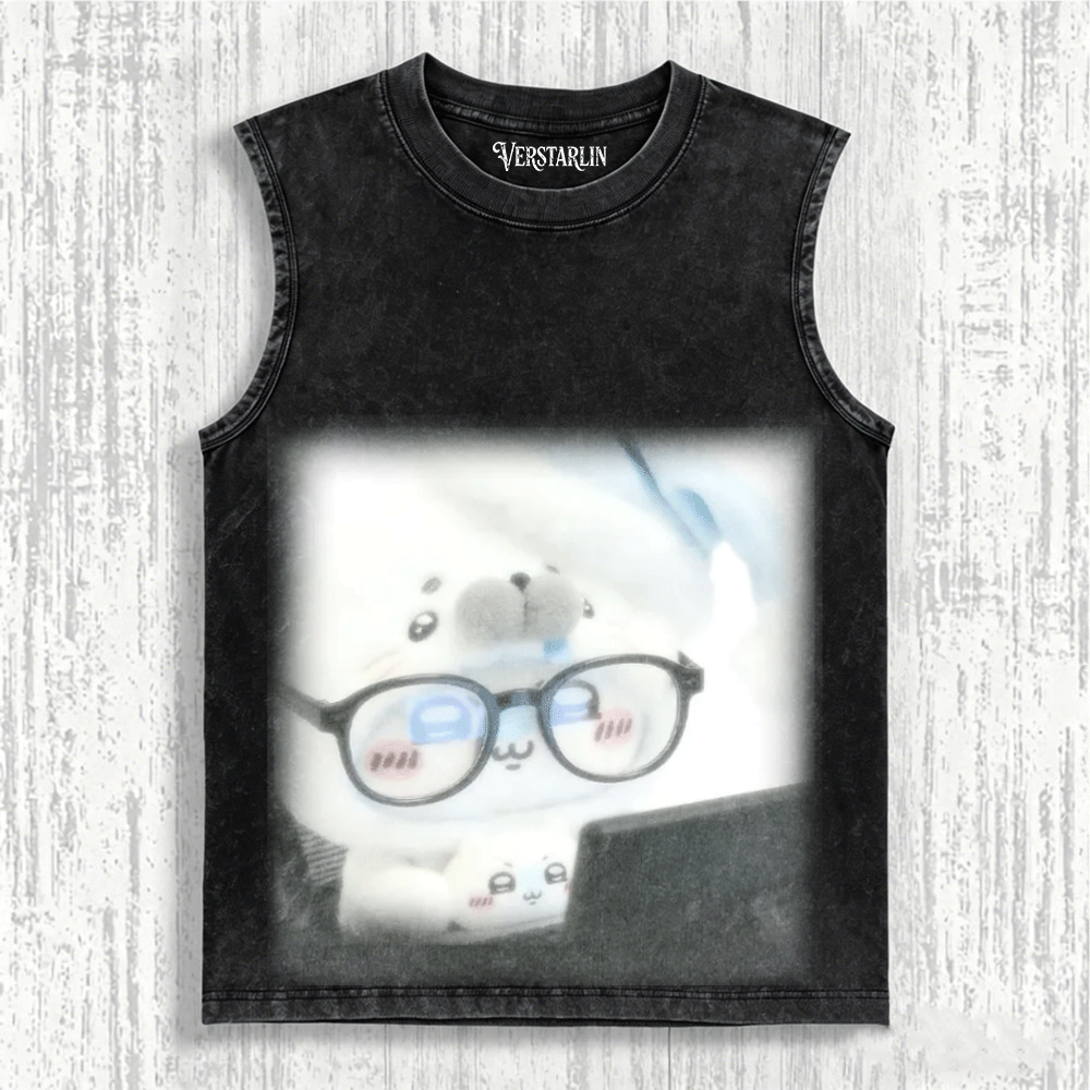 Cute Cartoon Graffiti Print Casual Top