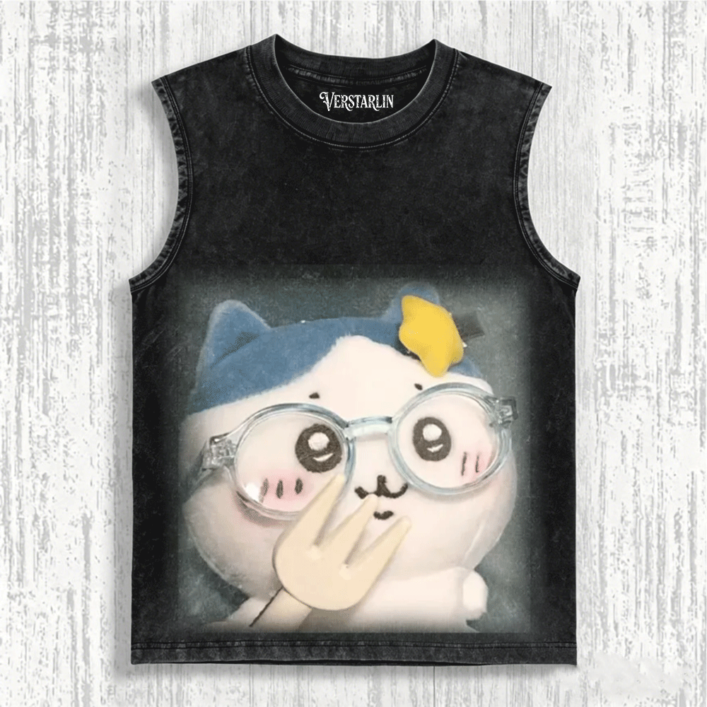 Cute Cartoon Graffiti Print Casual Top