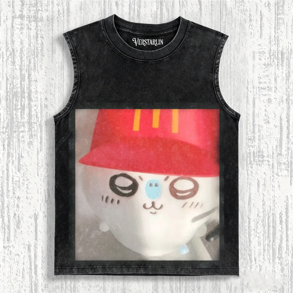 Cute Cartoon Graffiti Print Casual Top