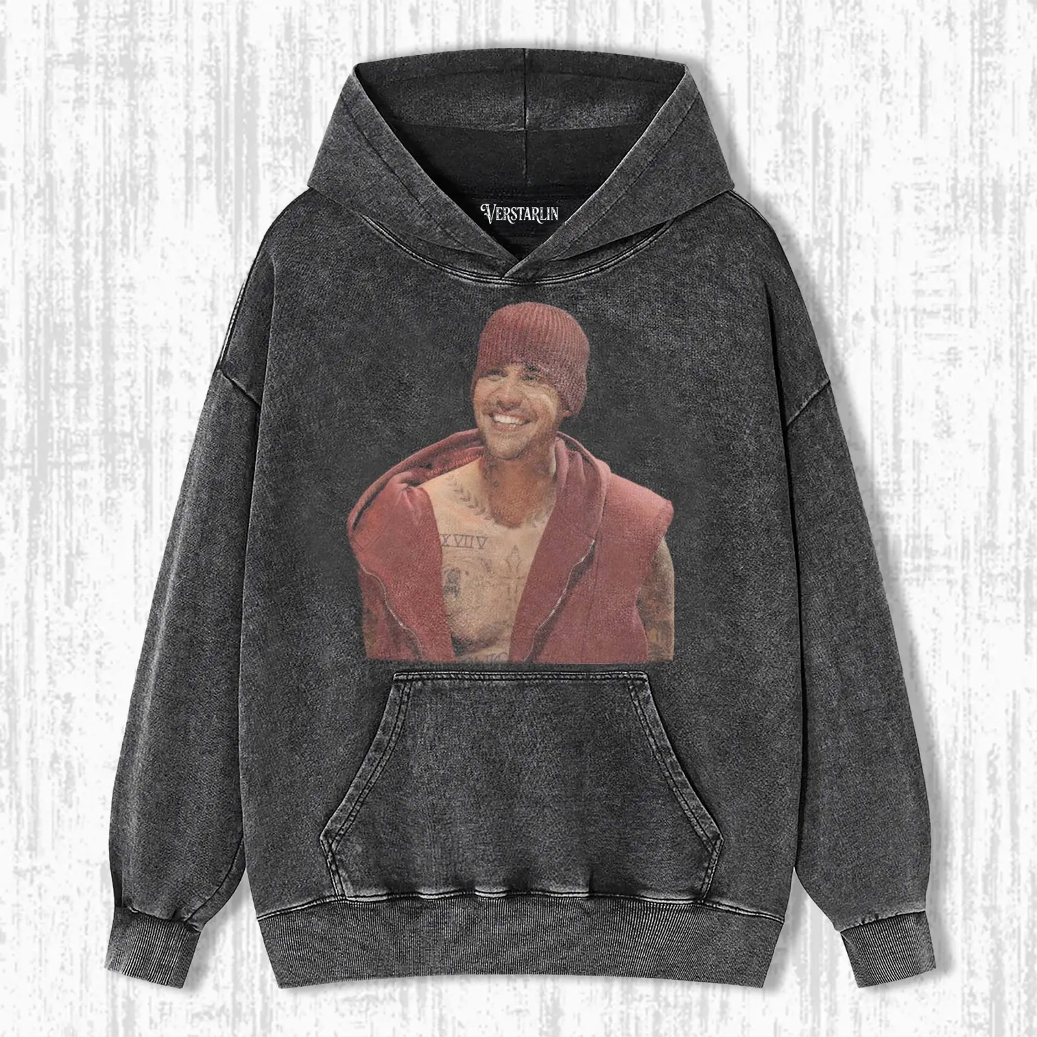 RED-TONED STREET PORTRAIT T-SHIRT