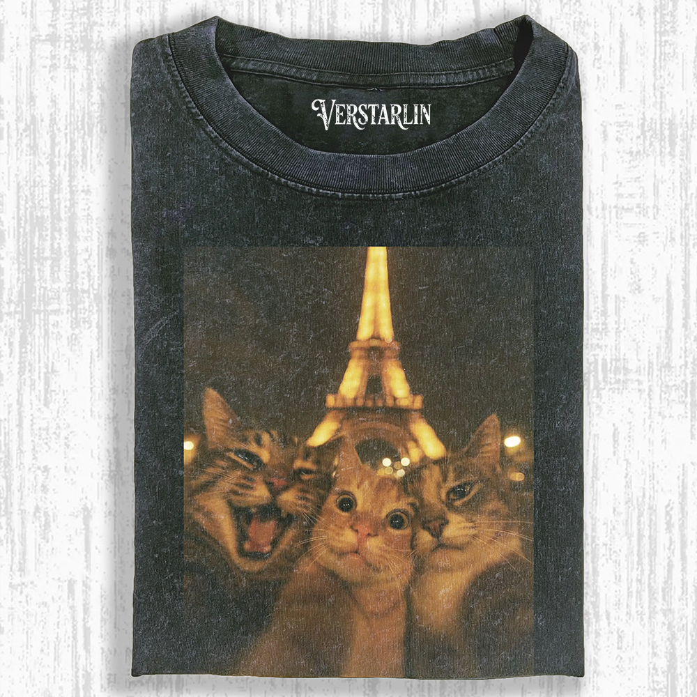CAT SELFIE T-SHIRT
