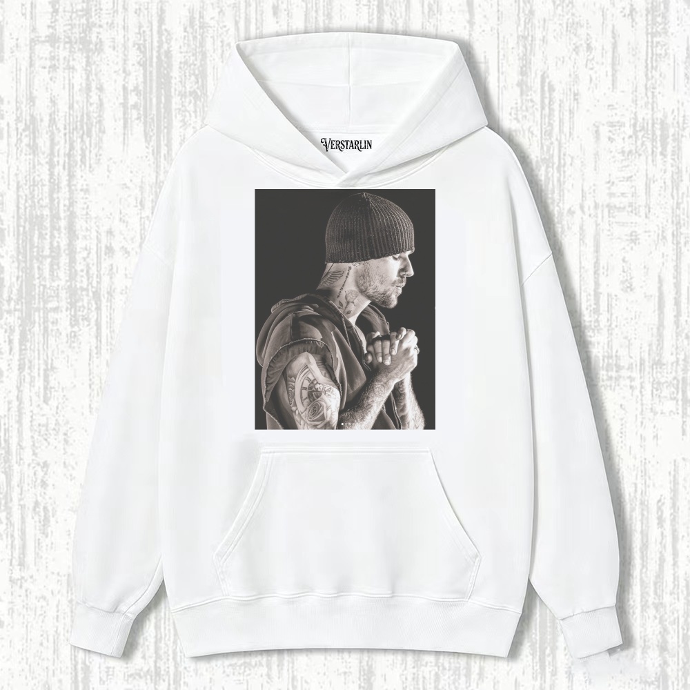 Coachella Vibe Justin Bieber Black & White Side Profile Prayer Graphic
