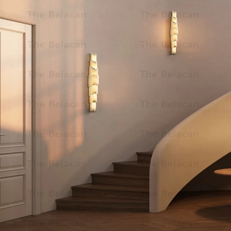 Alabaster Sopil Wall Sconce - thebelacan